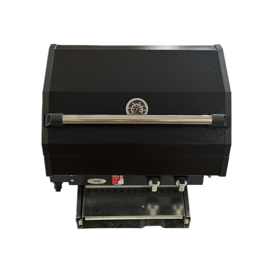 Swift BBQ Rotatable Gas Black - Hawk Appliances