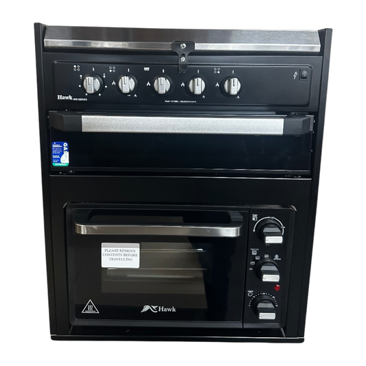 Air Fryer with Grill & Cooktop (Gas/Electric, Blk Gls, Combo) - Hawk Appliances