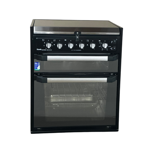 Full Oven with Grill & Cooktop (Gas/Elec, Blk Gls, F/F & Wok) - Hawk Appliances