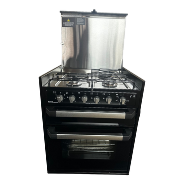 Full Oven with Grill & Cooktop (Gas/Electric, Black Glass) - Hawk Appliances
