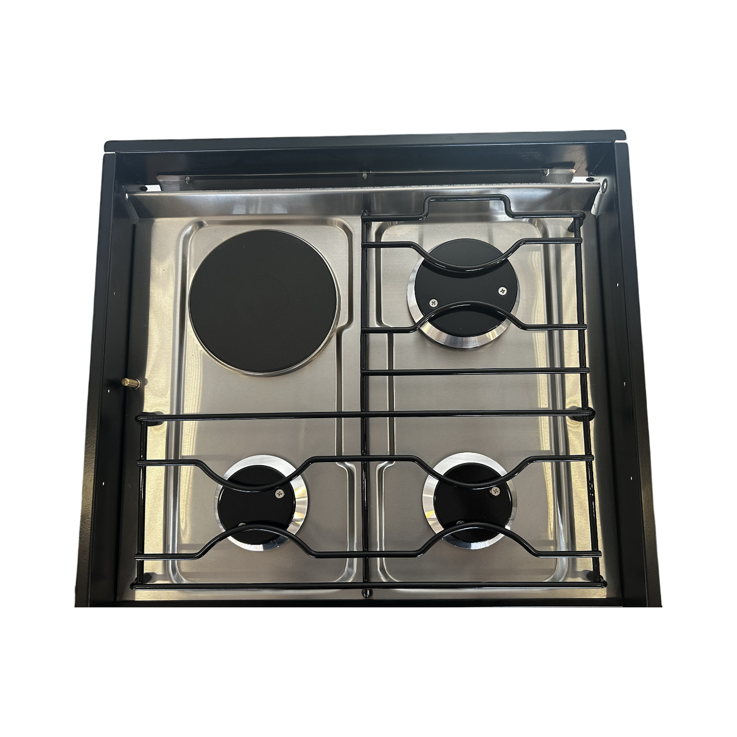 Air Fryer with Grill & Cooktop (Gas/Electric, Blk Gls, Combo)