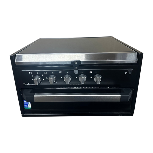 Grill with Cooktop (Gas/Electric, Black Glass) - Hawk Appliances