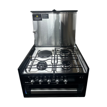 Grill with Cooktop (Gas/Electric, Black Glass) - Hawk Appliances