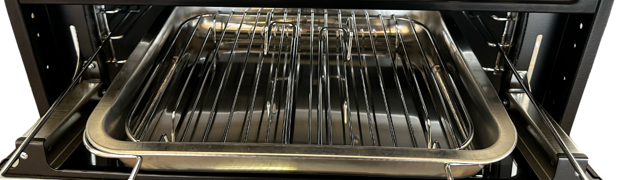 Full Oven with Grill & Cooktop (All Gas, Blk Gls, F/F & Wok)