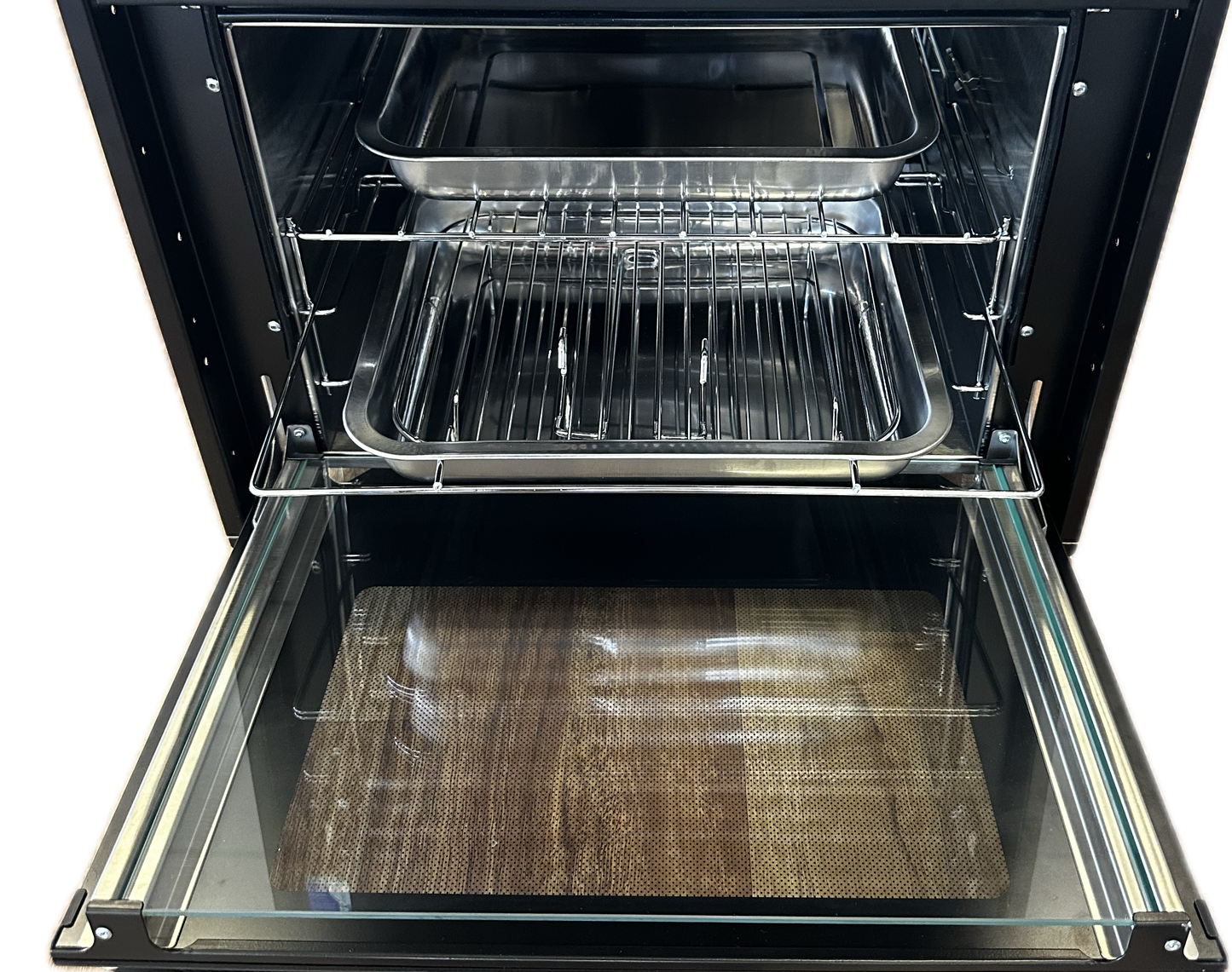 Full Oven with Grill & Cooktop (All Gas, Black Glass)