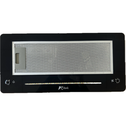 Rangehood (Single Fan, Recessed, Glass) - Hawk Appliances