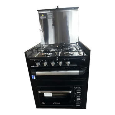 Air Fryer with Grill & Cooktop (Gas/Electric, Blk Gls, Combo)