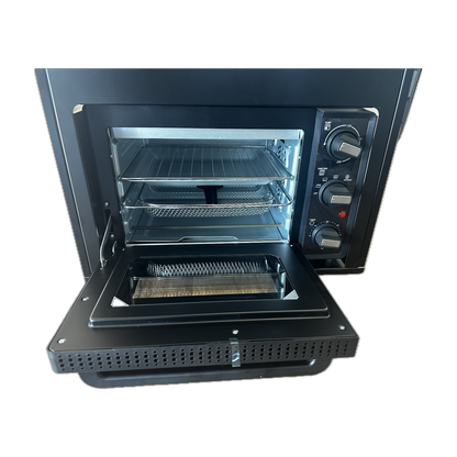 Air Fryer with Grill & Cooktop (Gas/Electric, Blk Gls, Combo)
