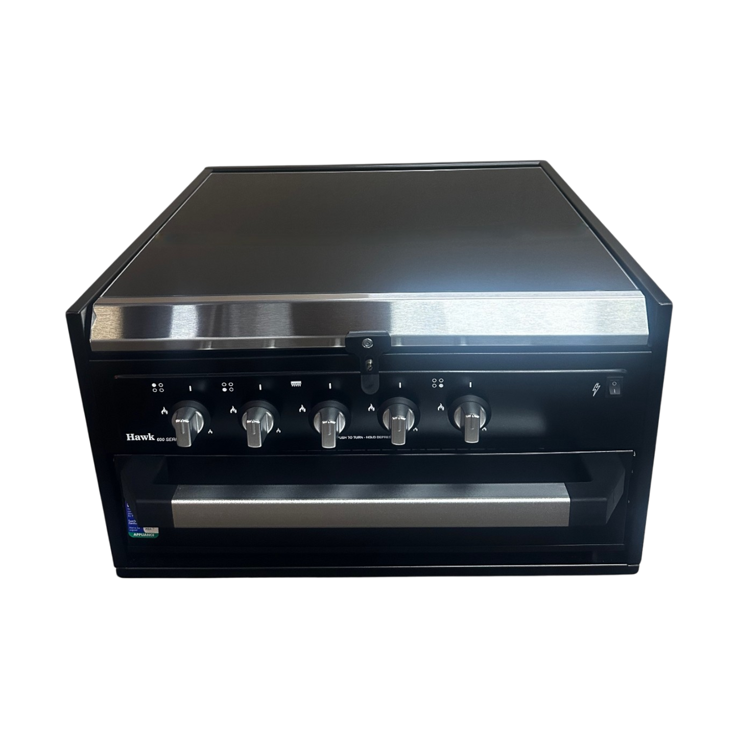 Grill with Cooktop (All Gas, Black Glass)