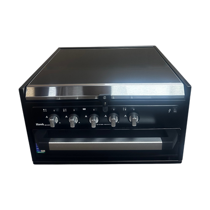 Grill with Cooktop (All Gas, Black Glass)