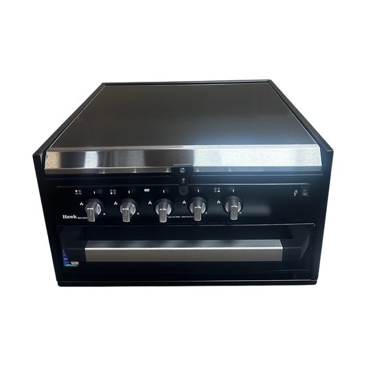 Grill with Cooktop (All Gas, Black Glass)