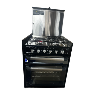 Full Oven with Grill & Cooktop (Gas/Elec, Blk Gls, F/F & Wok)