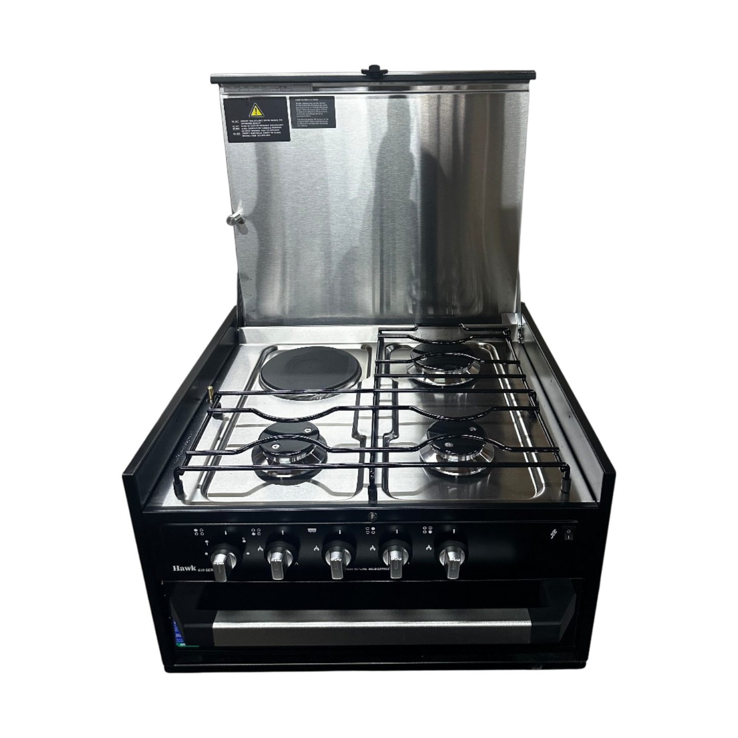 Grill with Cooktop (Gas/Electric, Black Glass)