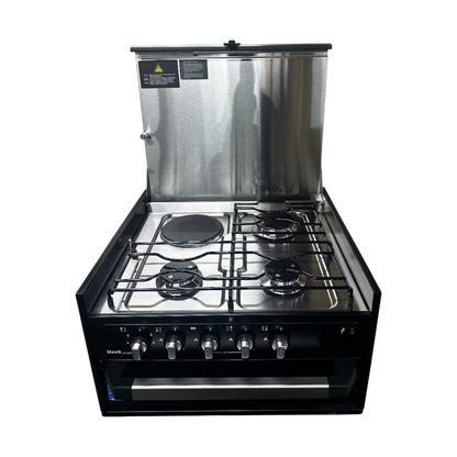 Grill with Cooktop (Gas/Electric, Black Glass)