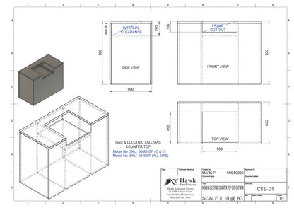 Counter Top (Gas/Electric, Black Glass)