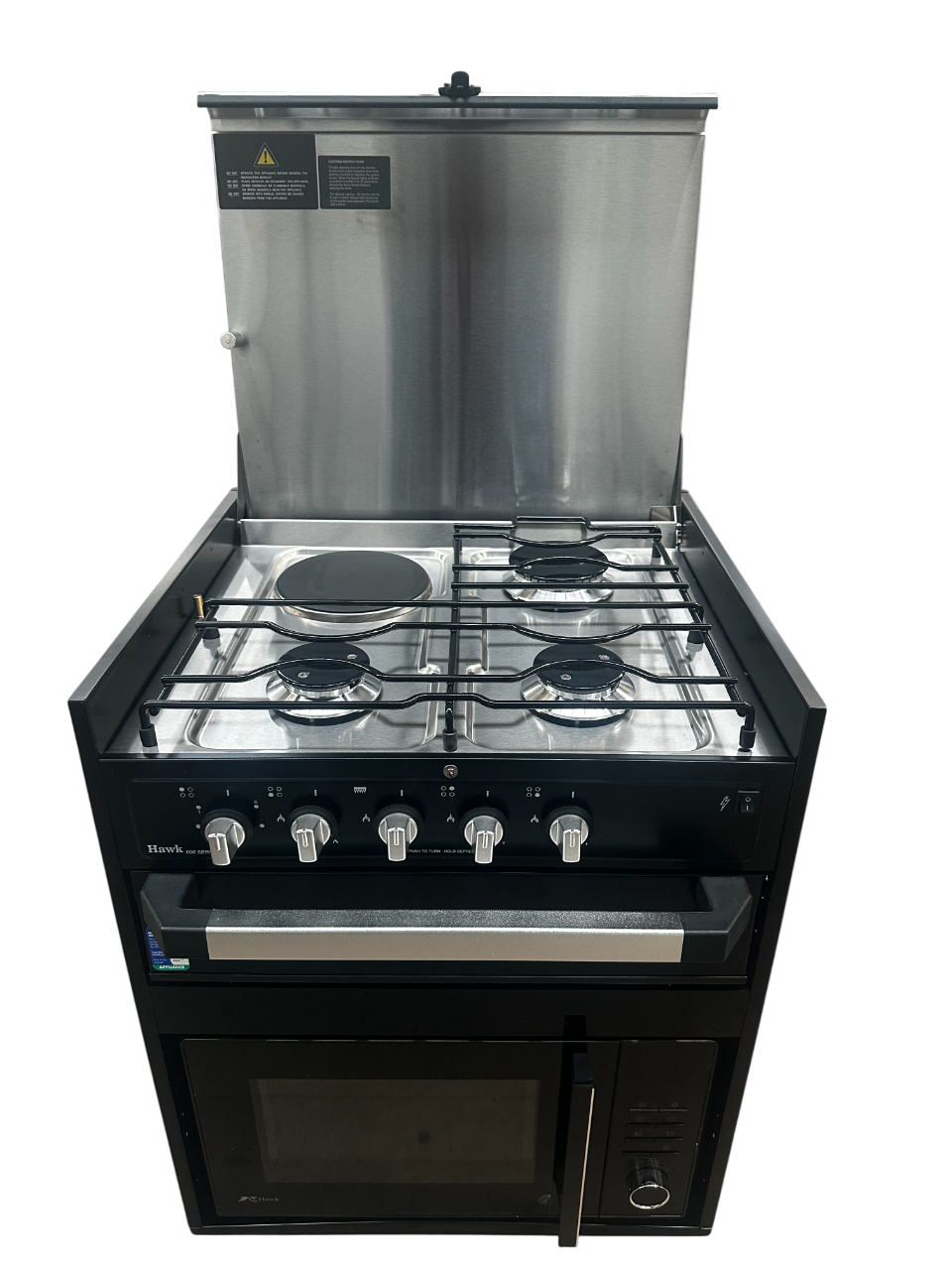 4-in-1 Microwave with Grill and Gas & Electric Cooktop