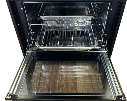 Full Oven with Grill & Cooktop (All Gas, Black Glass)