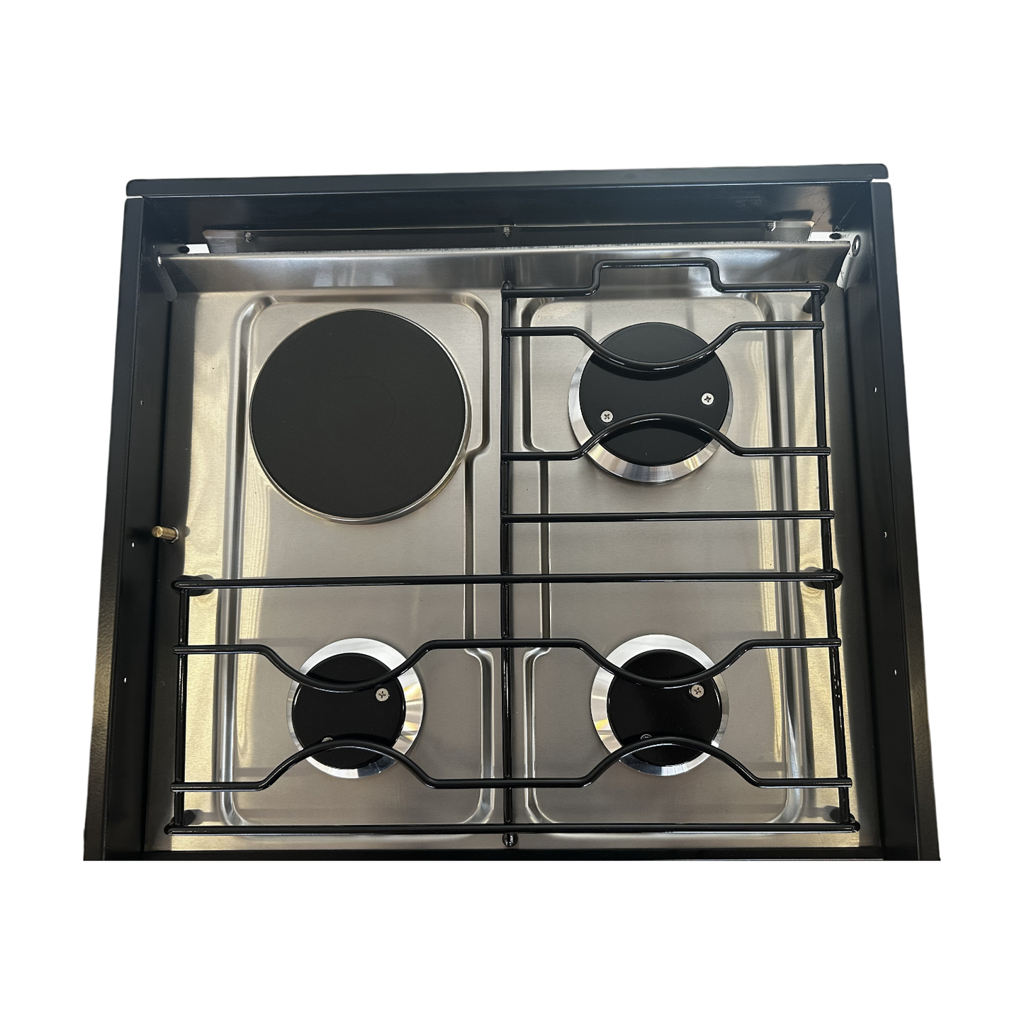 Full Oven with Grill & Cooktop (Gas/Electric, Black Glass)