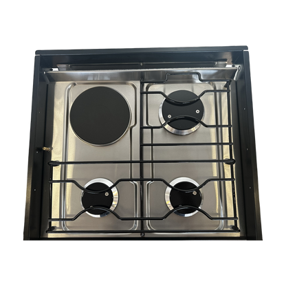Full Oven with Grill & Cooktop (Gas/Electric, Black Glass)